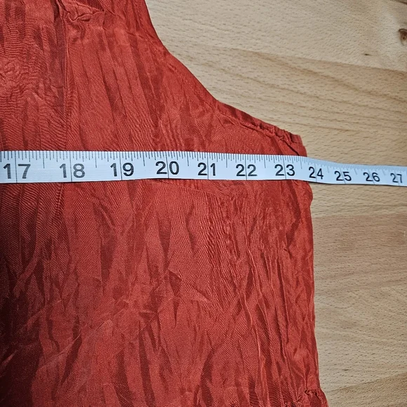 Eileen Fisher Crushed Silk Tiered Dress XL - Picture 5 of 9